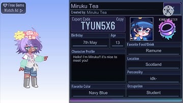 ⇔🧋My OC export code🧋⇔