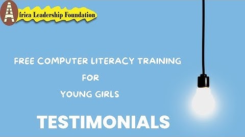 ALF Computer Literacy Training Testimonies #girls4tech #GirlsinICT #ibadan #nigeria