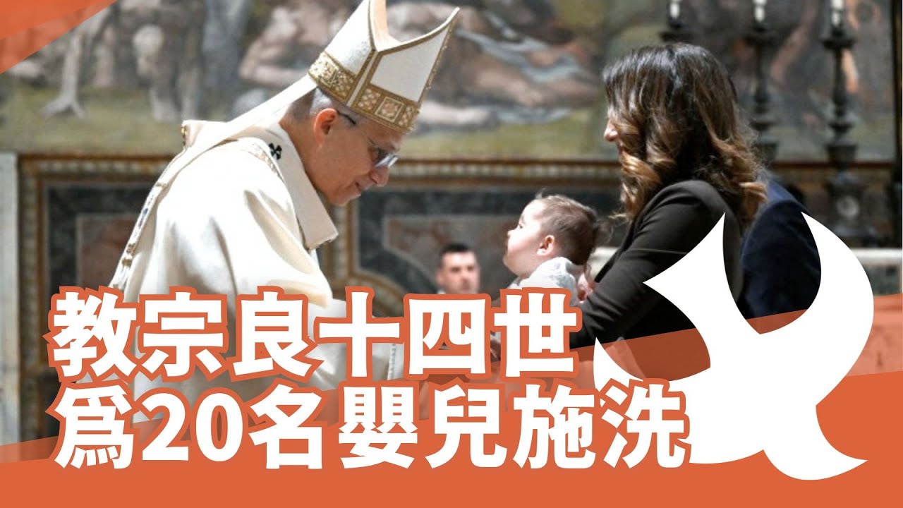教宗為20名嬰兒施洗