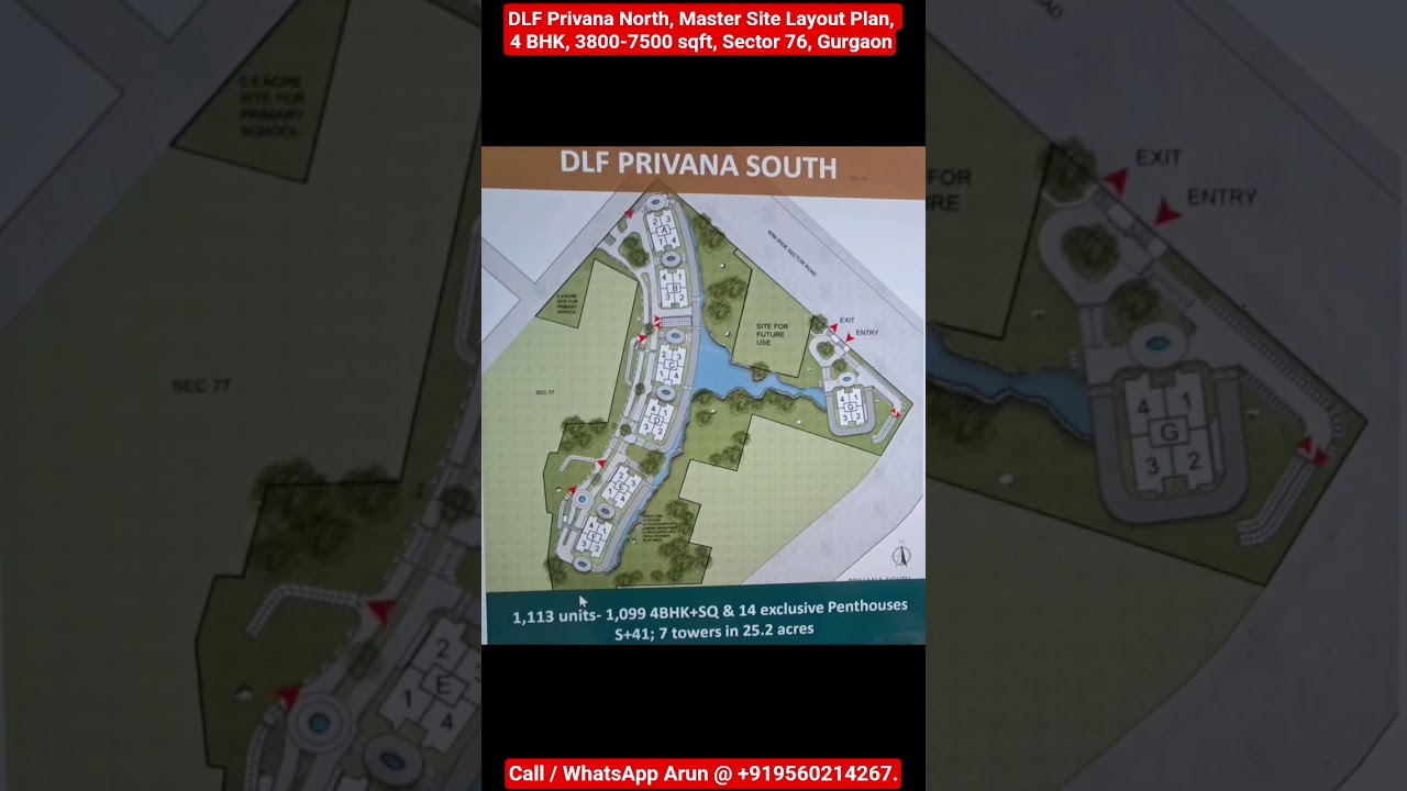 DLF Privana North, Master Site Layout Plan, 4 BHK, 3800-7500 sqft, +919560214267, Sector 76, Gurgaon