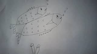 BELAJAR MENGGAMBAR IKAN DARI ANGKA 3