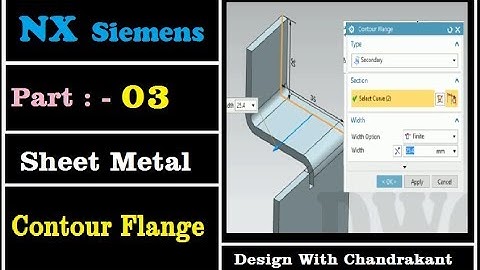 NX 111 | Sheet metal tutorial | contour flange in NX 11