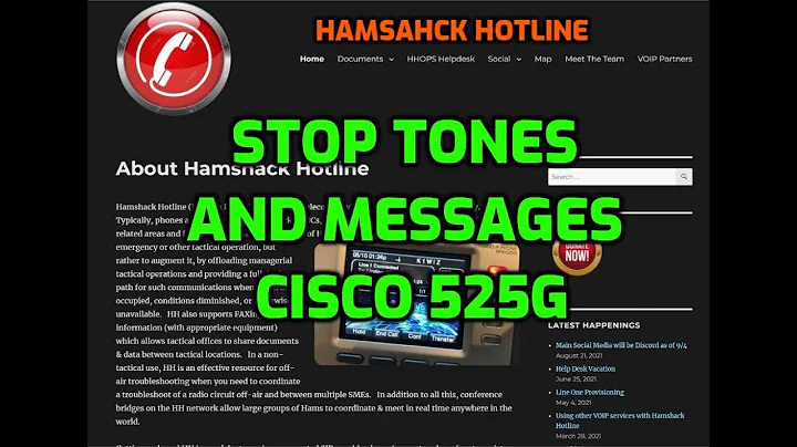 Cisco 525g - Stop tones and Messages - Hamshack Hotline