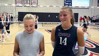 DBU Volleyball's Jordan Fish & Lindsey Otero Postgame After 3-0 Win Over Cameron