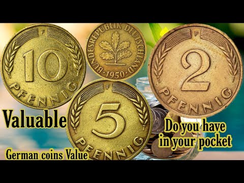 10 Pfennig Gold Color Coin Value|5,2 Pfennig Coin Value|| .german Currency Rate In PkR And India