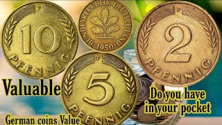 10 pfennig gold color coin value|5,2 pfennig coin value|| .german currency rate in PkR and india