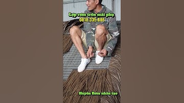 Lợp rơm nhân tạo trên mái phụ siêu dễ, nhanh chóng và cực bền #shorts #trending #nhadep