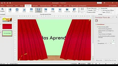 Como colocar efeito de cortina no PowerPoint?