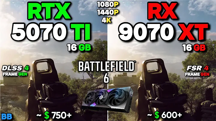 Battlefield 6 : RTX 5070 Ti vs RX 9070 XT | 1080p | 1440p | 4K |