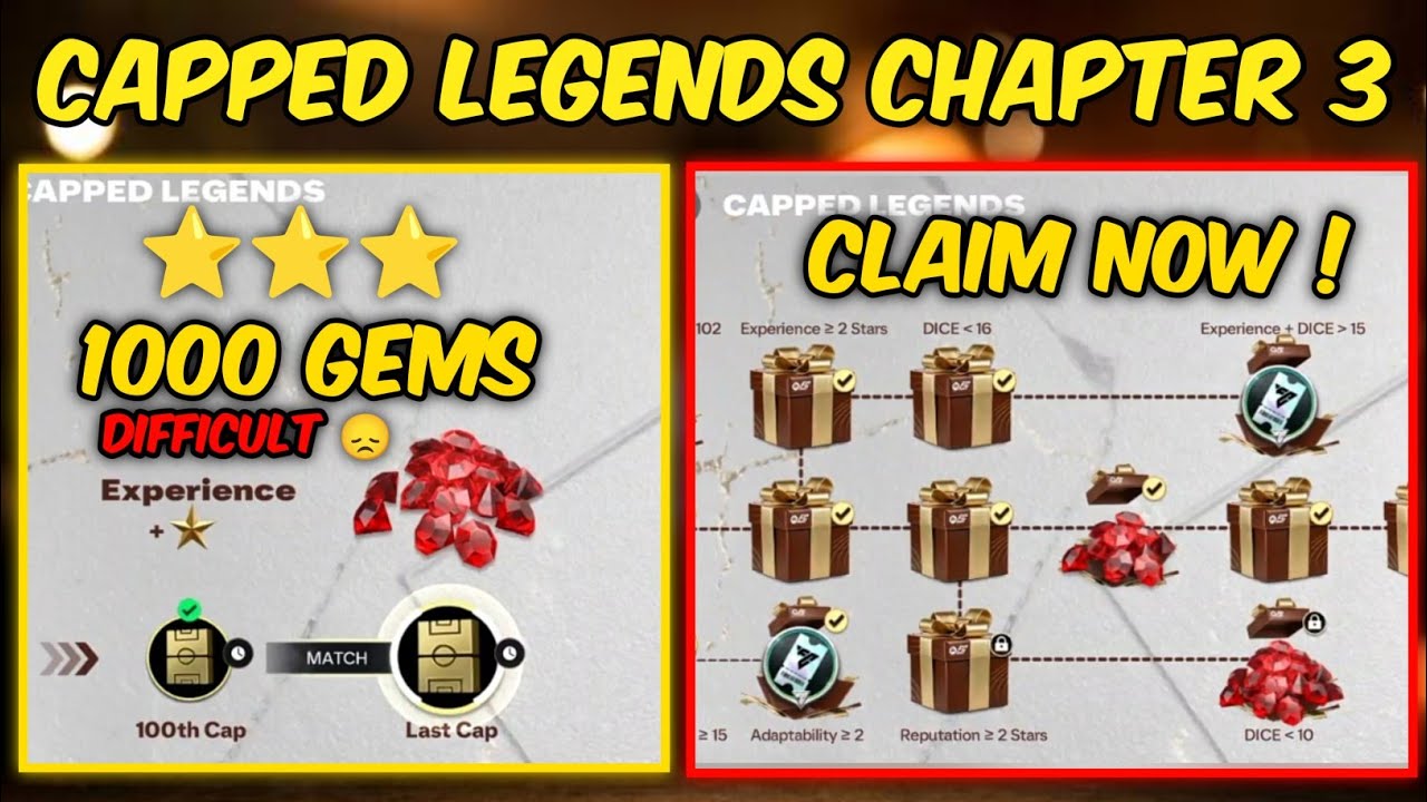 HOW TO COMPLETE CHAPTER 3 CAPPED LEGENDS EVENT LAST CAP MATCH IN EA FC ...