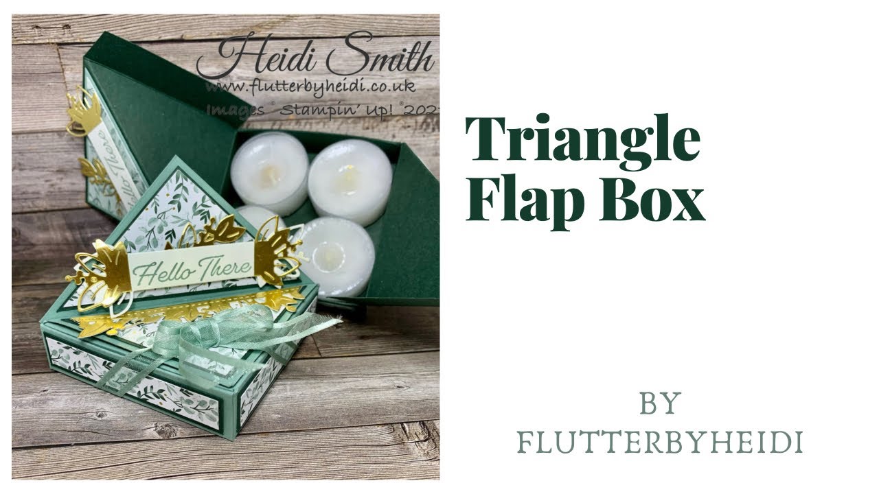 Gift Box #82 Make a pretty Triangle Flap Box with Stampin Up Eden's Garden CRAFT HOW TO