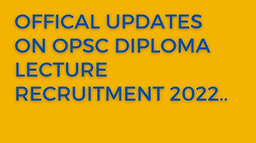 Official Update for Diploma/Polytechnic Lecture Recruitment examination.. (must watch)