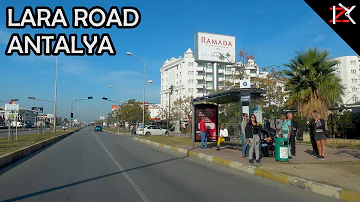 Driving Along on Main Lara Road | Resorts | Beautiful View 4K | Antalya Turkey