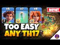 NEW META TH17 Root Rider Valkyrie Attack is INSANE | Best TH17 Attack Strategy in Clash of Clans 🔥