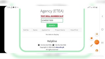 Etea Roll number slips issued for Civil Secretariat | computer operators and assistant