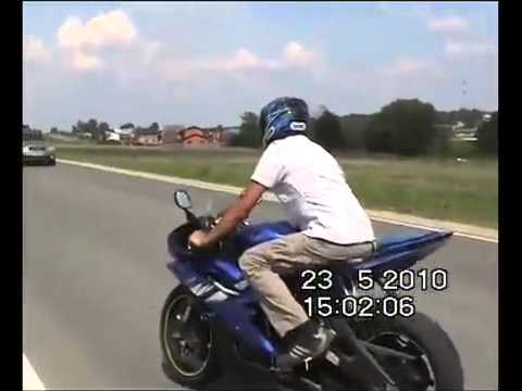 First Ride Yamaha R6, Crash Russia