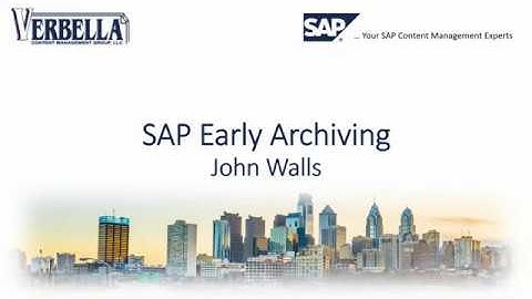 SAP Early Archiving Scenario | SAP Document Management - ArchiveLink | Verbella
