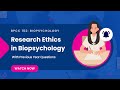 Research Ethics in Biopsychology | BPCC 102 | Biopsychology | IGNOU