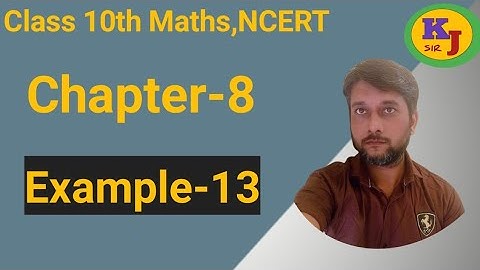 Class 10th math Chapter 8 Example 13