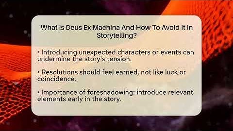 What Is Deus Ex Machina And How To Avoid It In Storytelling? - The Storytellers Room