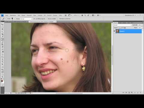 Photoshop CS Tutorial ~-~ Hautunreinheiten entfernen & Nase korrigieren [Folgetutorial /]