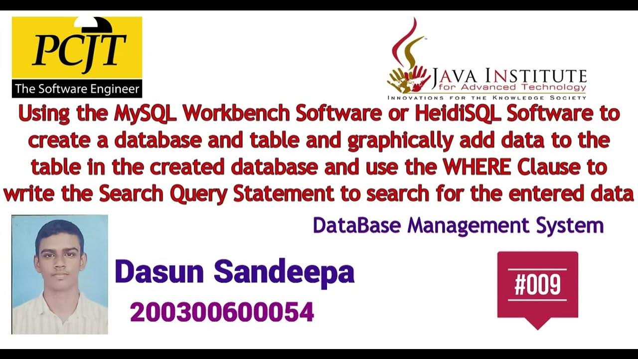 DBMS Task 9 - Using the MySQL Workbench Software or HeidiSQL Software ...