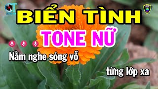 Karaoke Biển Tình Tone Nữ ( C ) Nhạc Sống Beat Hay 2023 | Karaoke Bách Hóa