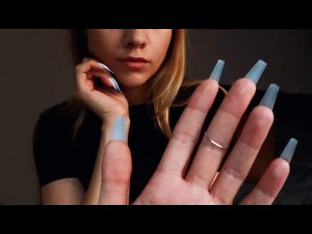ASMR Hand Movements Whispering & Tapping Long Nails | Hypnosis Guided Meditation