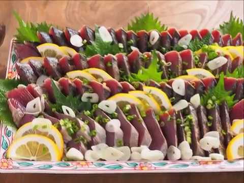 カツオのおろし方、ハンドトーチで炙る、たたきの作り方