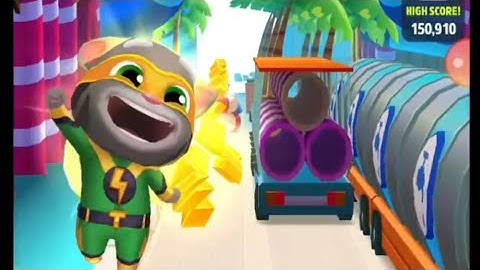 Funny cat race game gameplay walkthrough part 1 - Talking Tom gold run Gameplay - New Update 2023