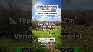 Burdur Yeşilova Dereköy 4 Adet Tarla Tek Fiyat Ilık Şfet