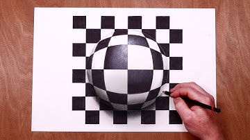 Easy 3D Trick Art - Sphere Illusion Drawing!