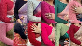 ऊनी ब्लाउज़ डिज़ाइन | सर्दियों के लिए विशेष ब्लाउज़ | बुना हुआ ब्लाउज़। ब्लाउज़ कलेक्शन @फ्लिपकार्ट screenshot 5