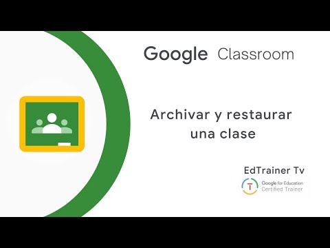 Google Classroom: Archief en het herstel van een soort. Tutorial voor leraren