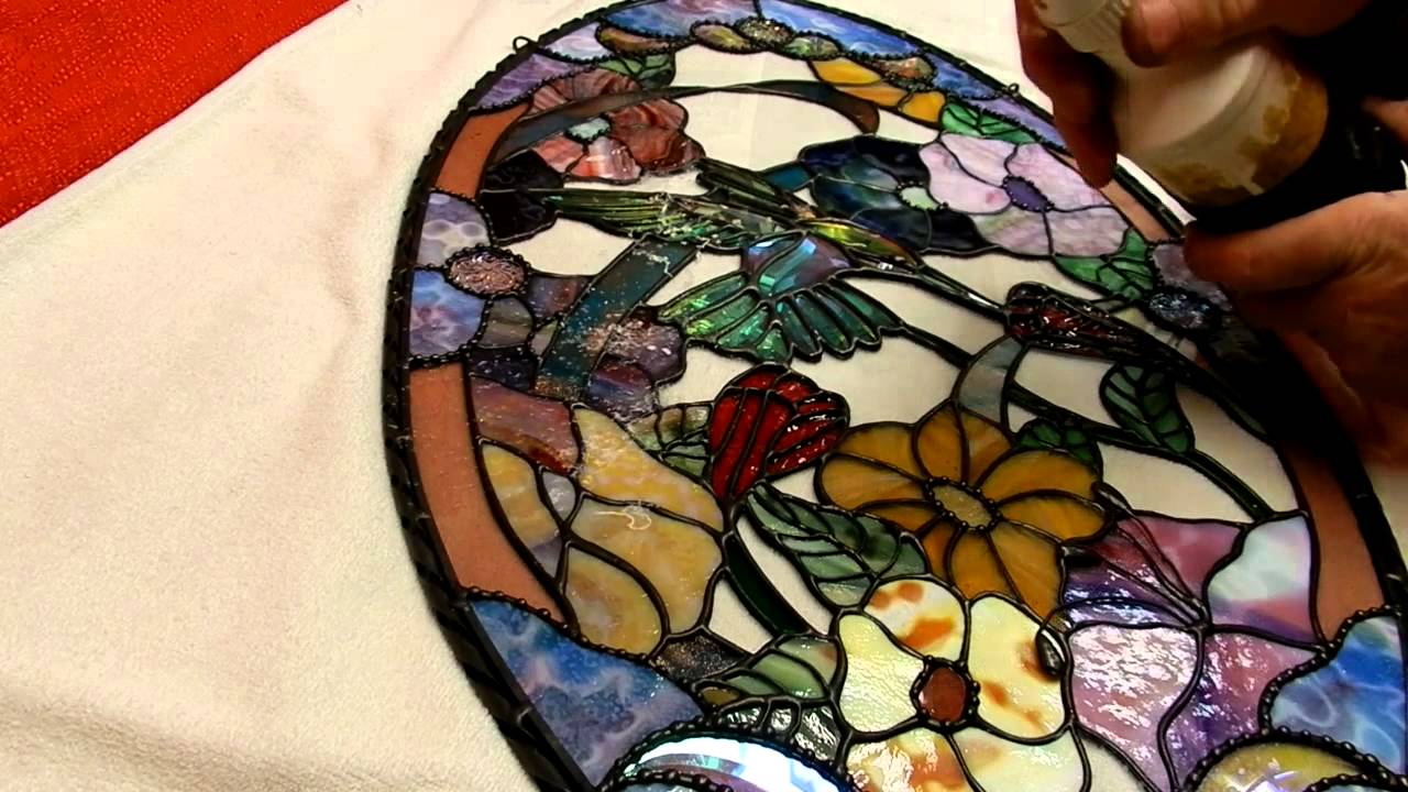 stained glass how to 001b wash off black patina 