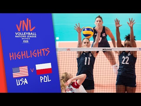 USA vs. POLAND - Highlights Women | Final Round | FIVB Volleyball Nations League 2019