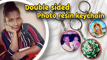 How to make a resin photo keychain | double sided keychain tutorial in tamil | DIY resin keychain