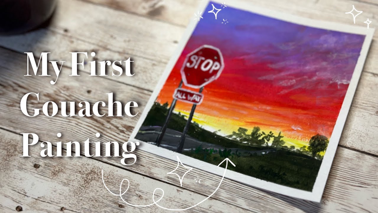 My First Time Using Gouache 🎨 - YouTube