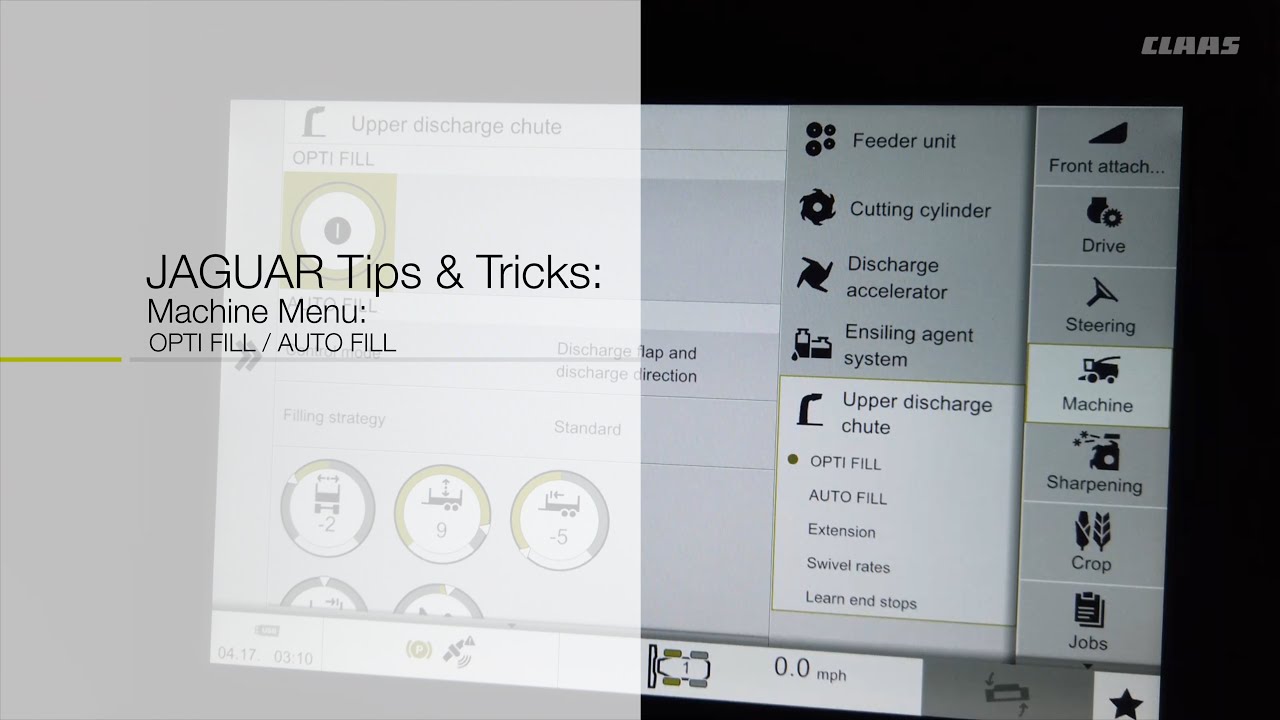 JAGUAR Machine Menu OPTI FILL and AUTO FILL Tips