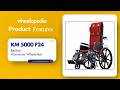 KM 5000 F24 Aluminium Recline With Headrest Manual Wheelchair | Wheelopedia