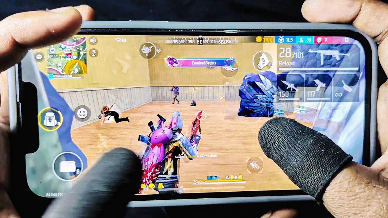 HANDCAM🔥 IPHONE 13 🗿 FREE FIRE BR RANKED INSANE GAMEPLAY 🎮