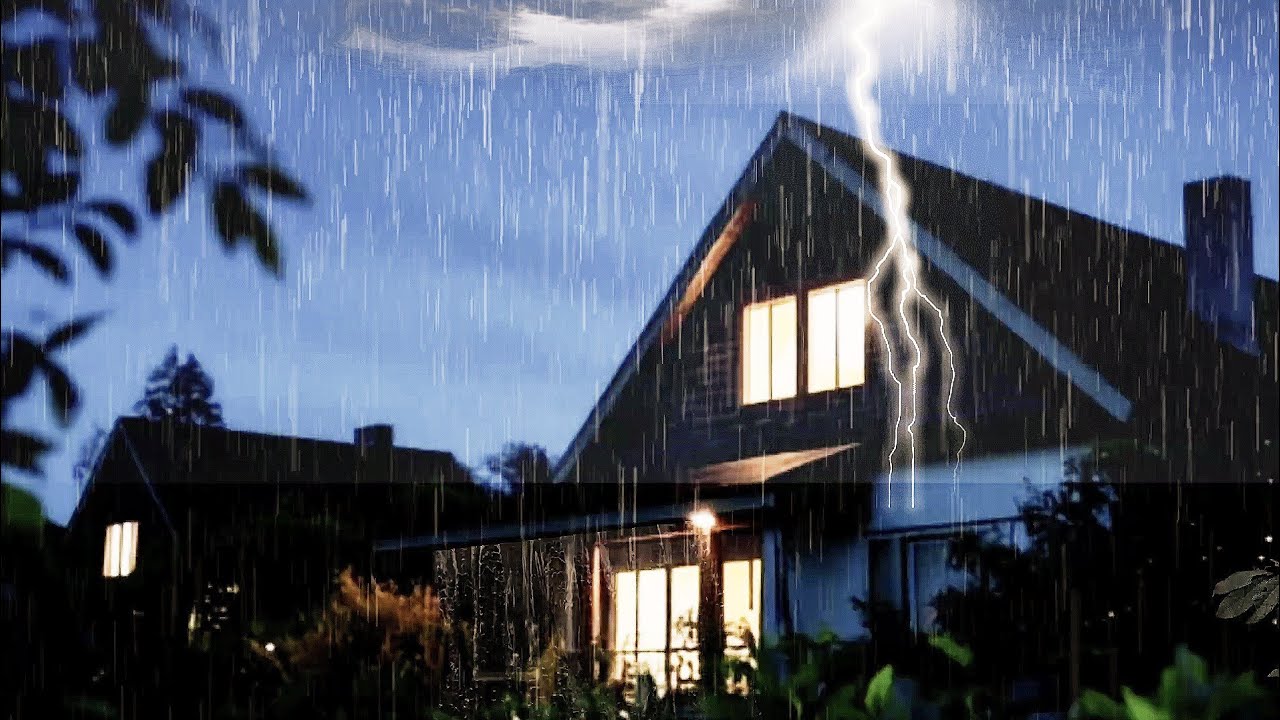 The Sound of Rain and Thunder Makes You Fall Asleep Quickly 😪😪😪Sleep ...