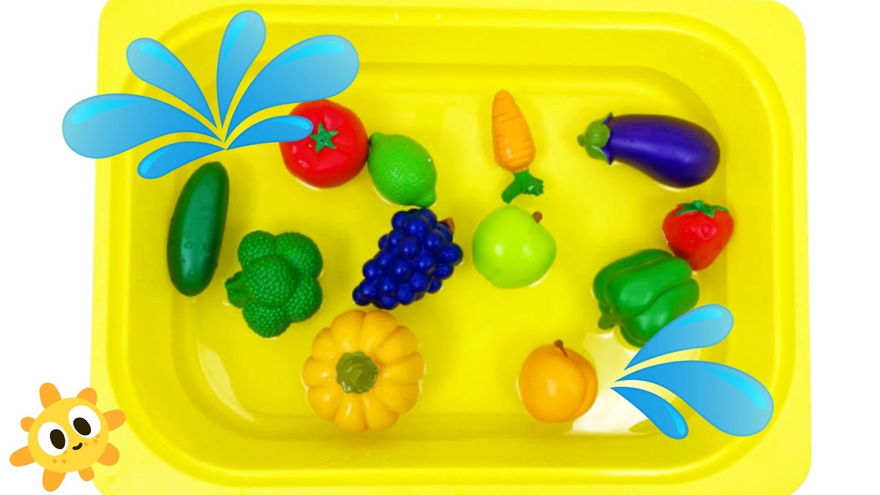 Φρούτα και Λαχανικά | Πλαστικά παιχνίδια | Βίντεο με Αληθινά Φρούτα και Λαχανικά
