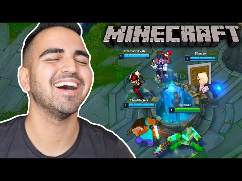 New Minecraft Skins in League of Legends!