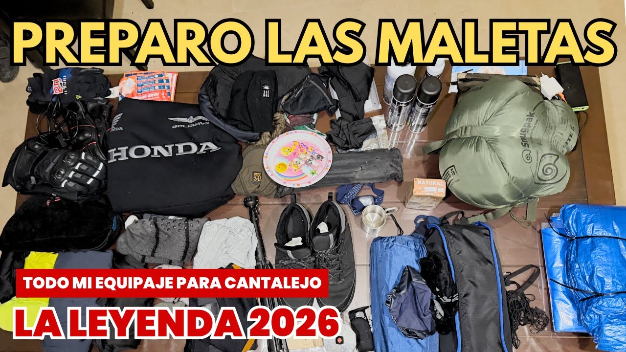 Este es mi equipo para acampar en La Leyenda 2026 en Cantalejo 🏕️❄️ | Acampada invernal en moto