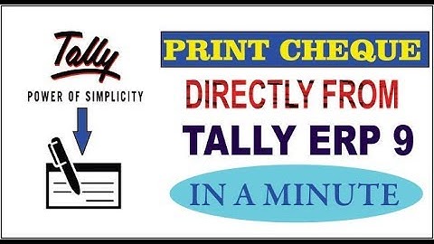 CHEQUE PRINTING AND MULTIPLE CHEQUE PRINTING IN TALLY ERP 9 | WITH EXAMPLE | IN HINDI