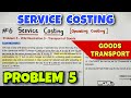 #6 Service or Operating Costing - Problem 5 - ICAI Illustration 5 - By Saheb Academy