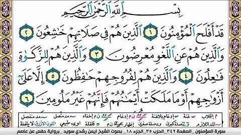 سورة المؤمنون ايمن رشدي سويد Surah Al Moamenon ayman sweed برواية حفص عن عاصم
