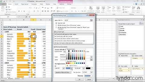 0503 Formatting PivotTable cells using data bars