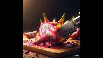 Satisfying Dragon Fruit Cutting ASMR 🍉 | Relaxing No Talking AI Video in 4K